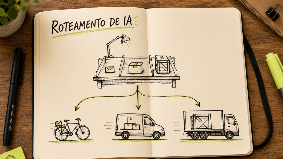 Capa estilo caderno Moleskine sobre reduzir tokens de agentes de IA com método CORTA